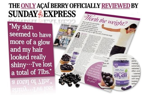 Acai in the sunday express nespaper